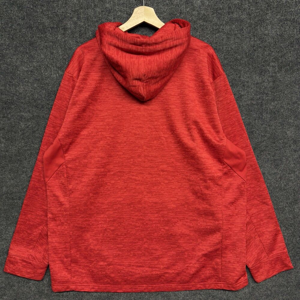 Majestic Washington Nationals MLB Hoodie Mens XL Red Streak Performance Baseball - Picture 6 of 12